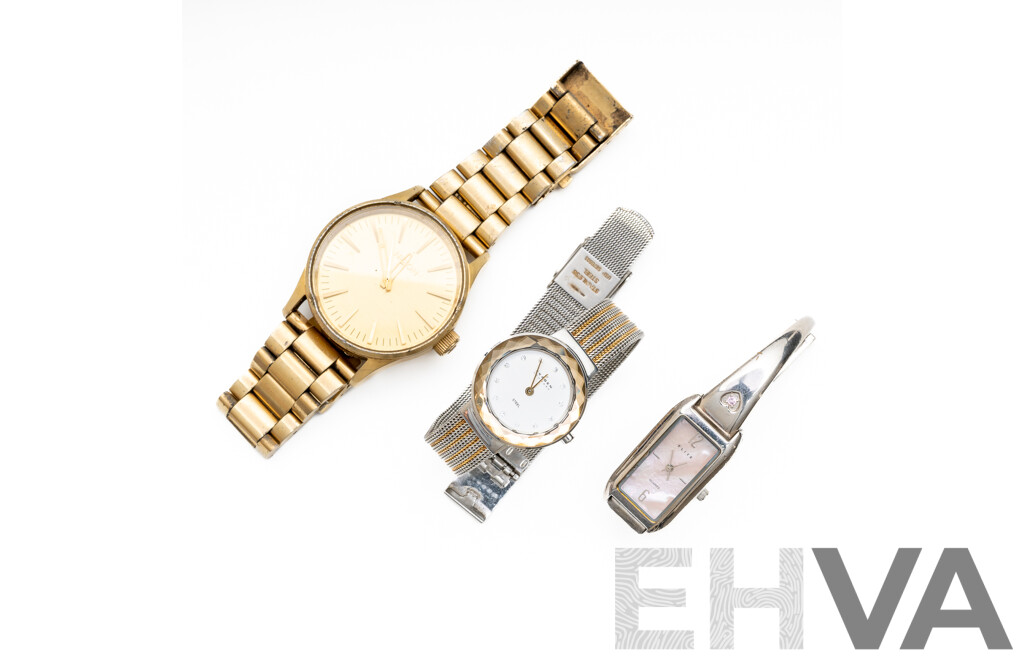 Nixon, Skagen & Elite Ladies (3) Dress Watches