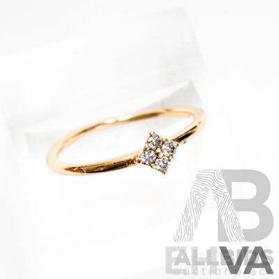 Michael Hill Jewellers 10ct Diamond Love Ring, TDW 0.05ct, 1.31 Grams