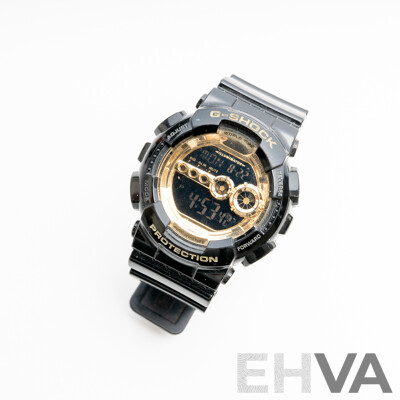 Casio G-Shock Mens Watch, Black/gold, 3263 GD-100GB