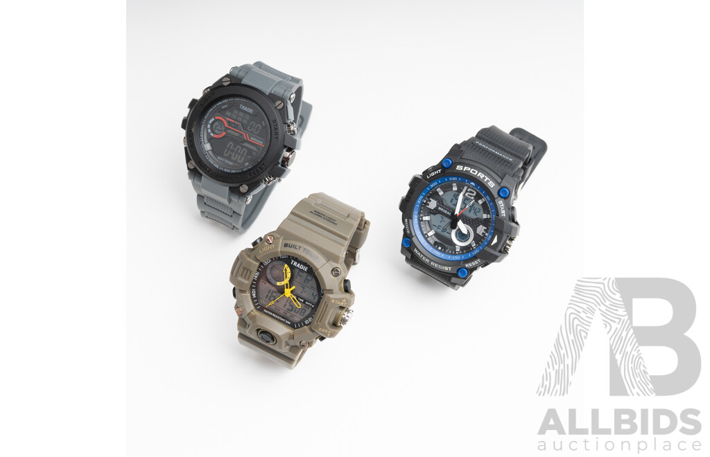 Tradie (2) Mens Digital Watches & Other Digital Watch - All as New