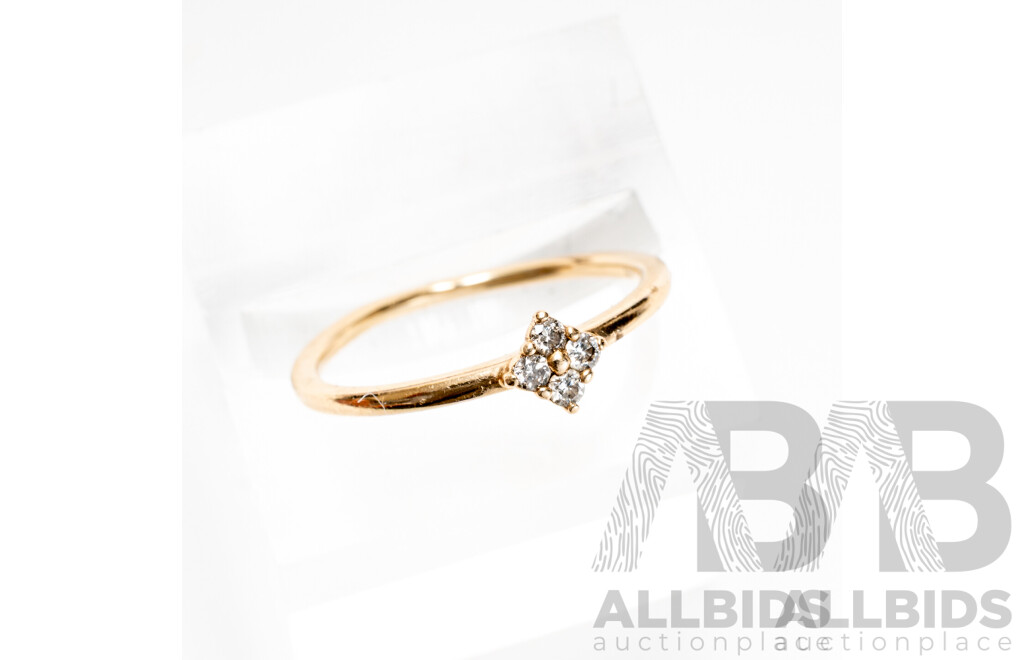 Michael Hill Jewellers 10ct Diamond Love Ring, TDW 0.05ct, 1.31 Grams