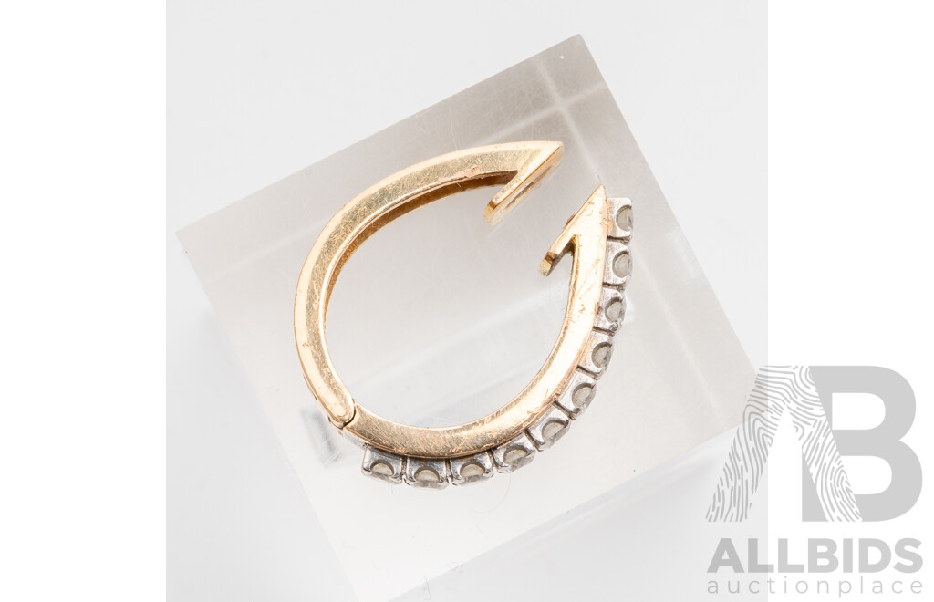 9ct SCRAP Gold Earring with Diamonds, TDW 0.30ct, 3.50 Grams