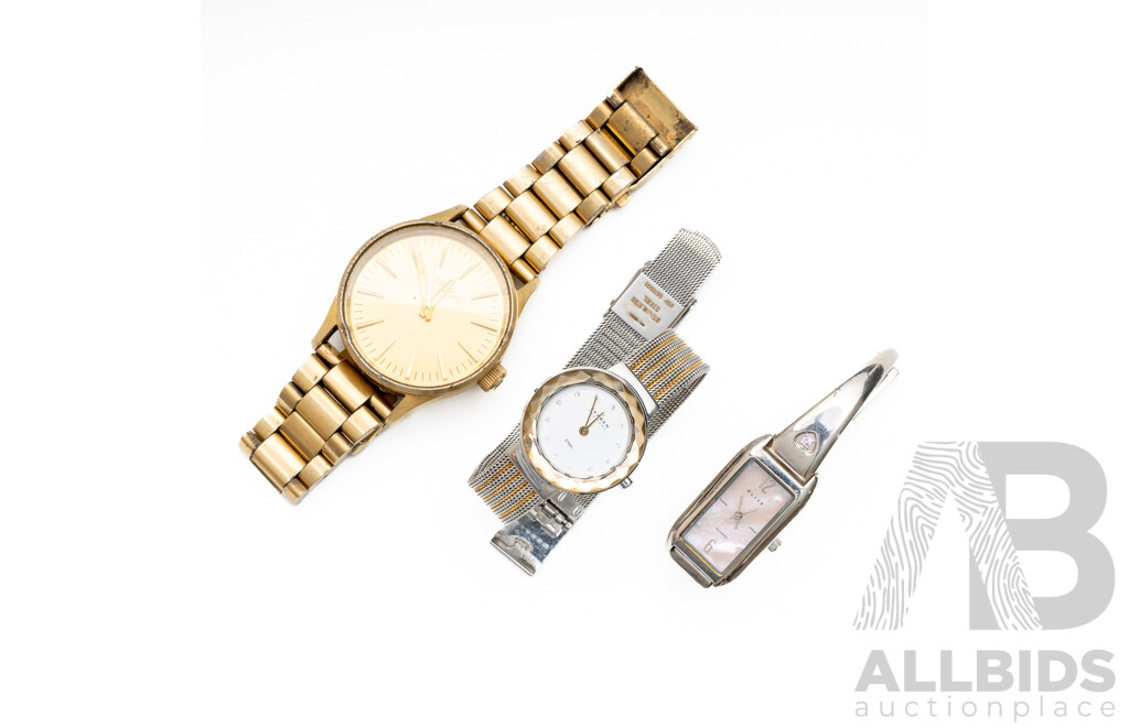 Nixon, Skagen & Elite Ladies (3) Dress Watches