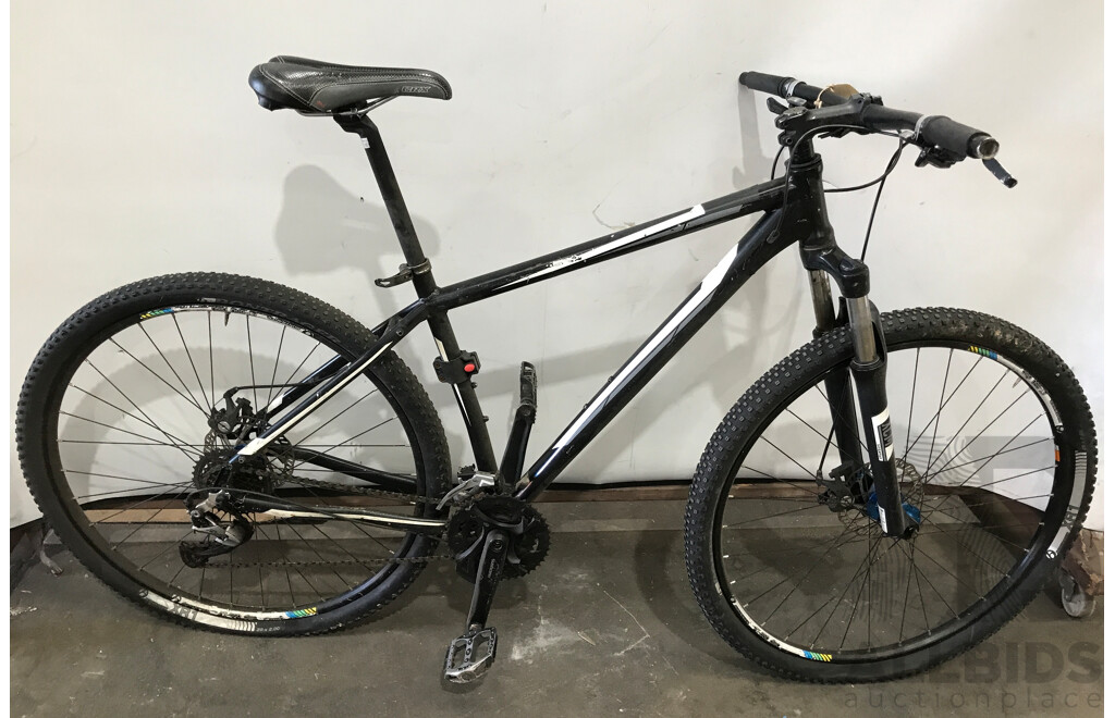 Black and White 18 Speed Mountain Bike