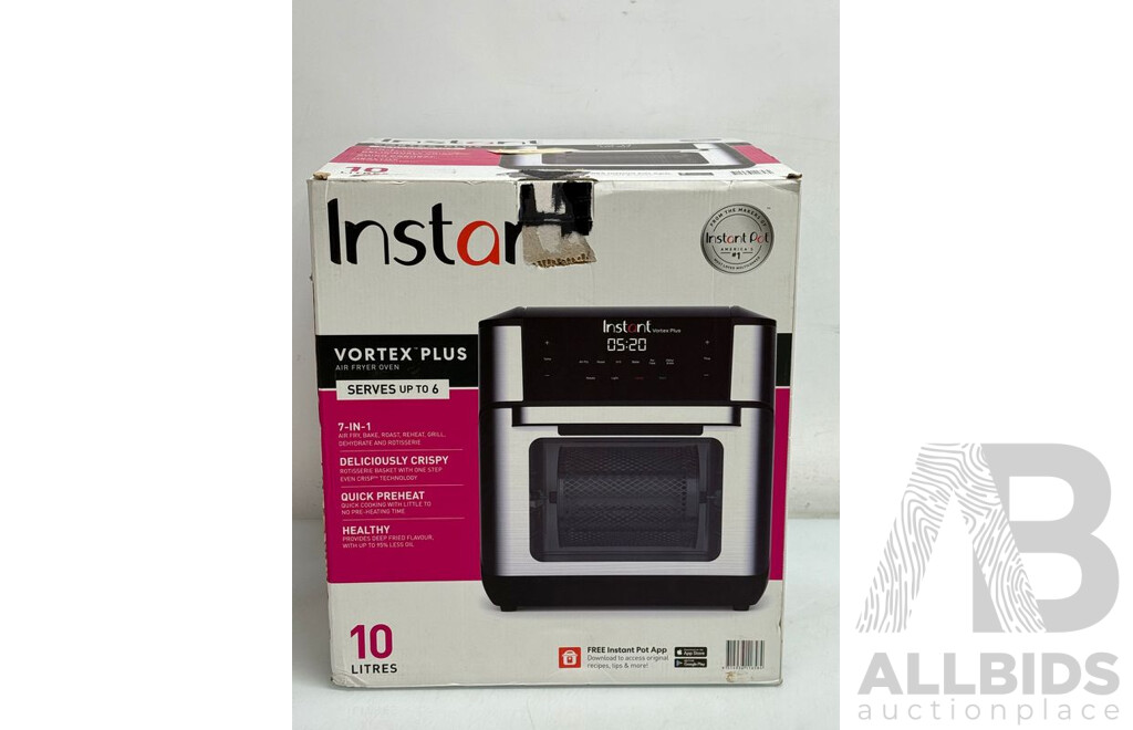 INSTANT Pot Vortex Plus Airfryer Oven 10L ORP $219.99