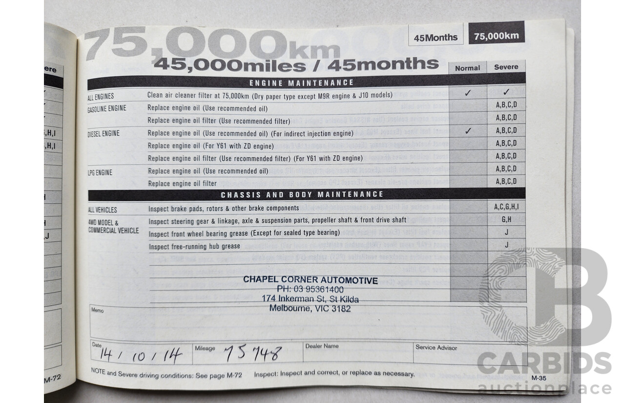 4/2009 Nissan X-Trail ST (4x4) T31 4d Wagon Gold 2.5L