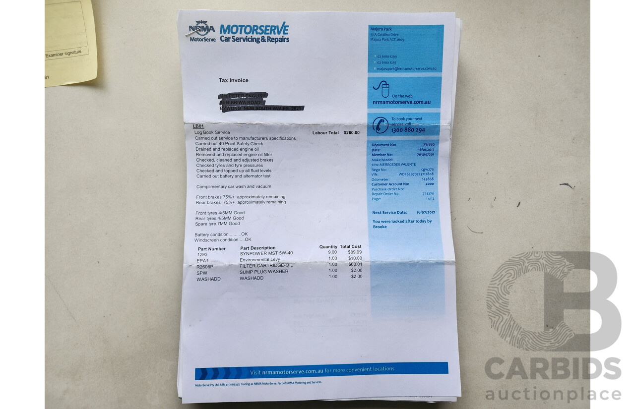 4/2012 Mercedes-Benz Valente   4d Wagon Silver 2.1L