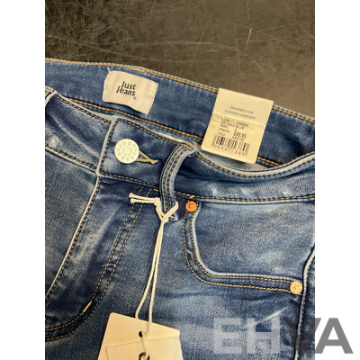 JUST JEANS Jeans Size (x5) and GHANDA T-Shirts (x2) - Lot of 7