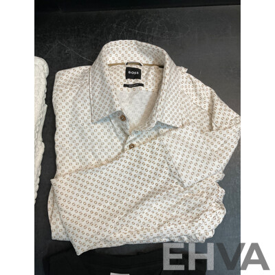 HUGO BOSS Shirts and Crewneck Sweater Size M and L, TOMMY JEANDS T-shirt Size S - Lot of 4