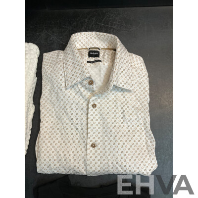 HUGO BOSS Shirts and Crewneck Sweater Size M and L, TOMMY JEANDS T-shirt Size S - Lot of 4