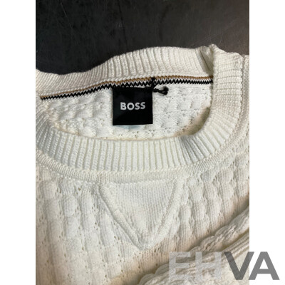 HUGO BOSS Shirts and Crewneck Sweater Size M and L, TOMMY JEANDS T-shirt Size S - Lot of 4