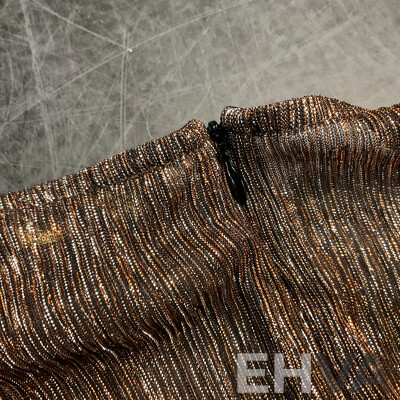 Maje Metallic Cocktail Dress - Brown - Size 34