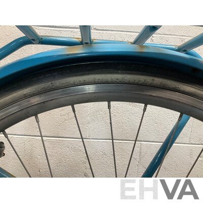 Blue and Gray Bike 7 Speed