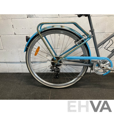 Blue and Gray Bike 7 Speed
