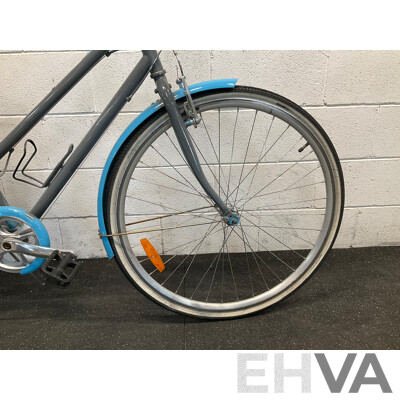 Blue and Gray Bike 7 Speed