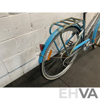 Blue and Gray Bike 7 Speed