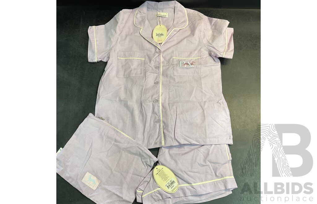 Assorted Pyjama Set, Short, T-shirt Included Target, Lonsdale, Peteralexander and More - Size S,XS, Youth 16, 6, 8