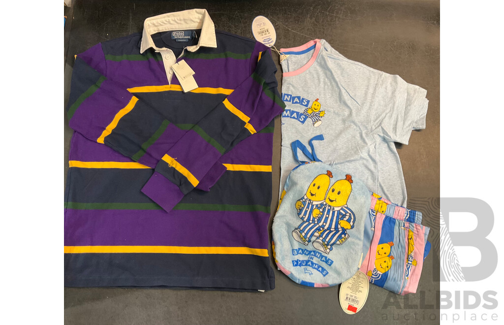 POLO Classic Fit Men's Polo Shirt - Size S & Peteralexander Bananas in Pyjamas Set - Size L - Lot of 2