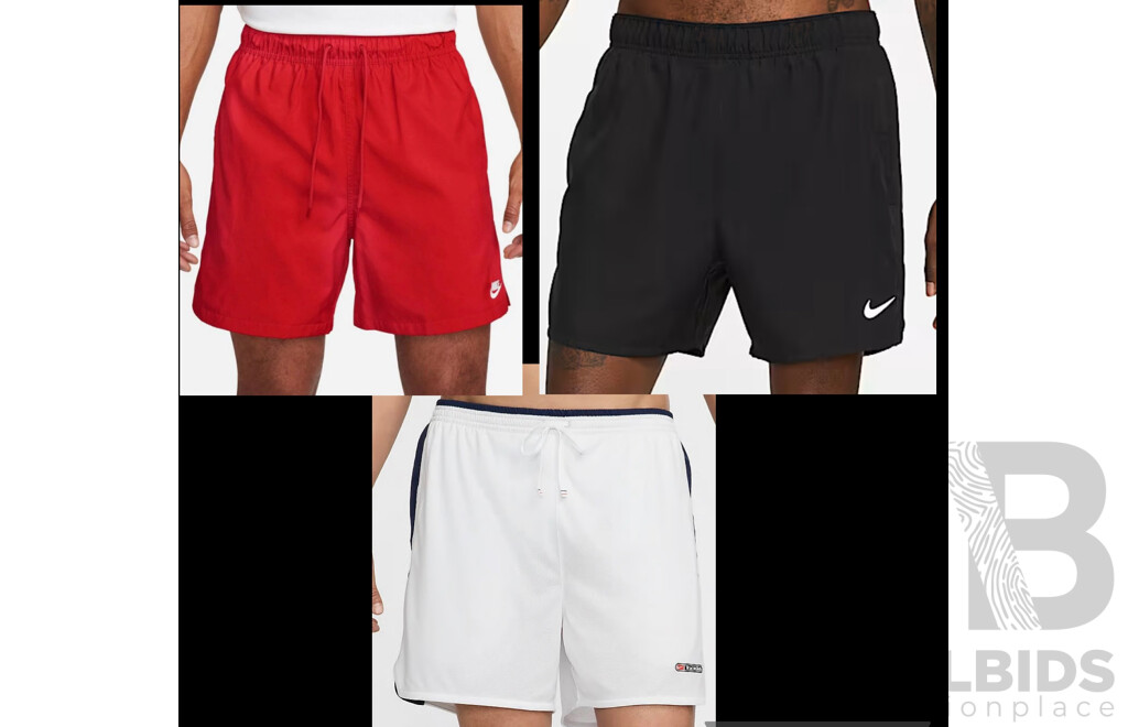 Assorted NIKE Shorts Size L and XL - Lot of 3