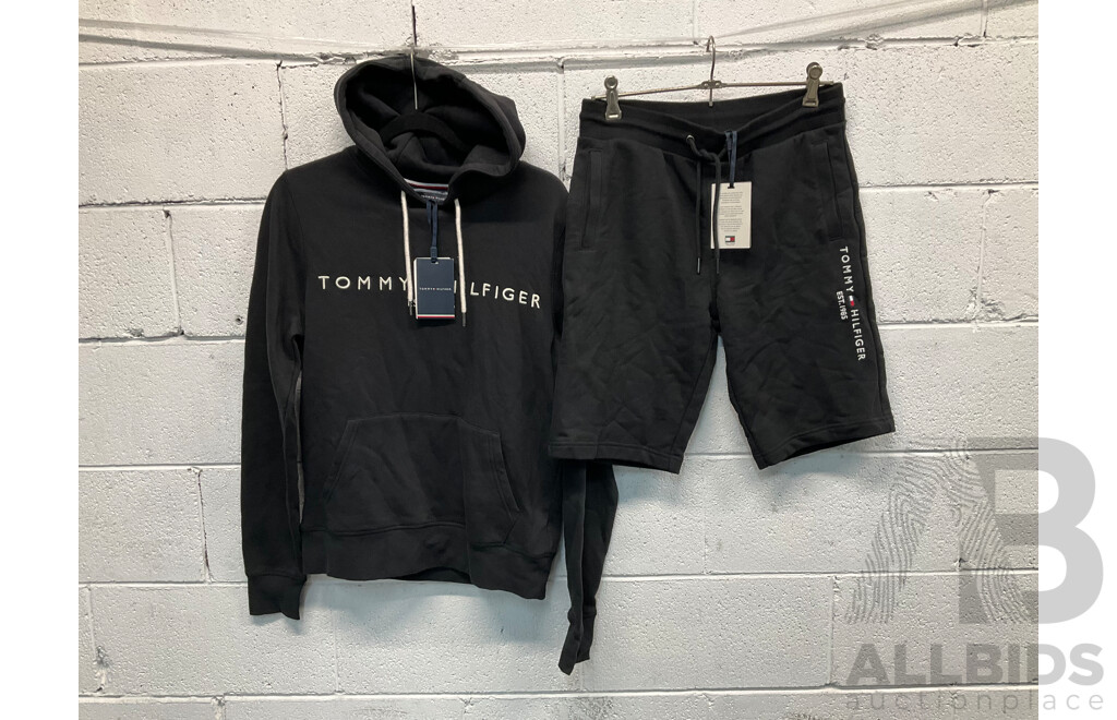 TOMMY HILFIGER Logo Hoodie and Sweatshorts Size XS - Lot of 2
