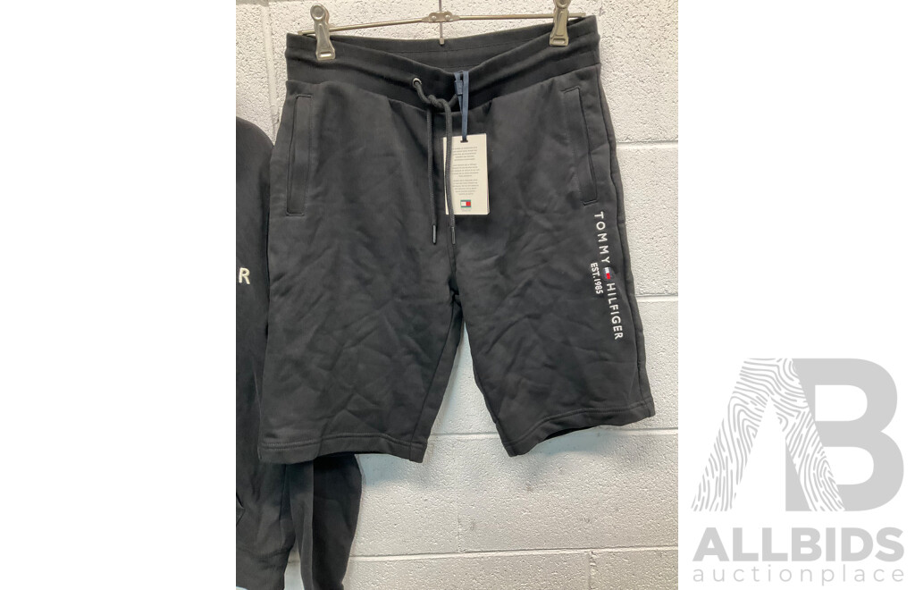 TOMMY HILFIGER Logo Hoodie and Sweatshorts Size XS - Lot of 2