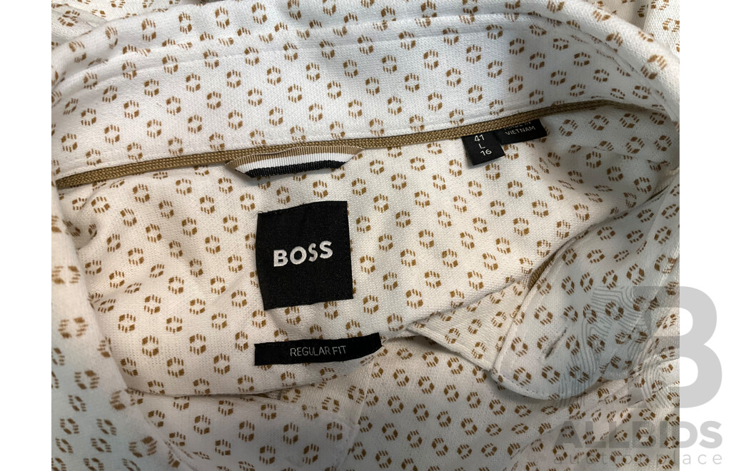 HUGO BOSS Shirts and Crewneck Sweater Size M and L, TOMMY JEANDS T-shirt Size S - Lot of 4