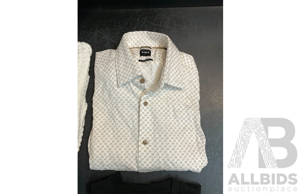 HUGO BOSS Shirts and Crewneck Sweater Size M and L, TOMMY JEANDS T-shirt Size S - Lot of 4