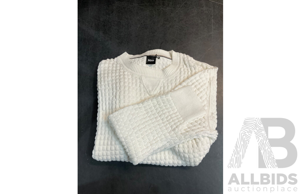 HUGO BOSS Shirts and Crewneck Sweater Size M and L, TOMMY JEANDS T-shirt Size S - Lot of 4