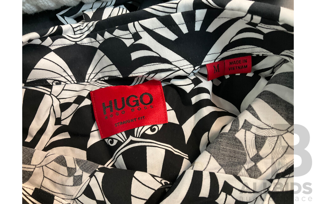 HUGO BOSS Shirts and Crewneck Sweater Size M and L, TOMMY JEANDS T-shirt Size S - Lot of 4