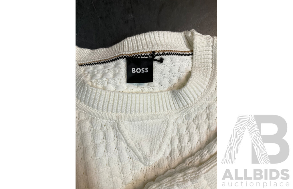 HUGO BOSS Shirts and Crewneck Sweater Size M and L, TOMMY JEANDS T-shirt Size S - Lot of 4