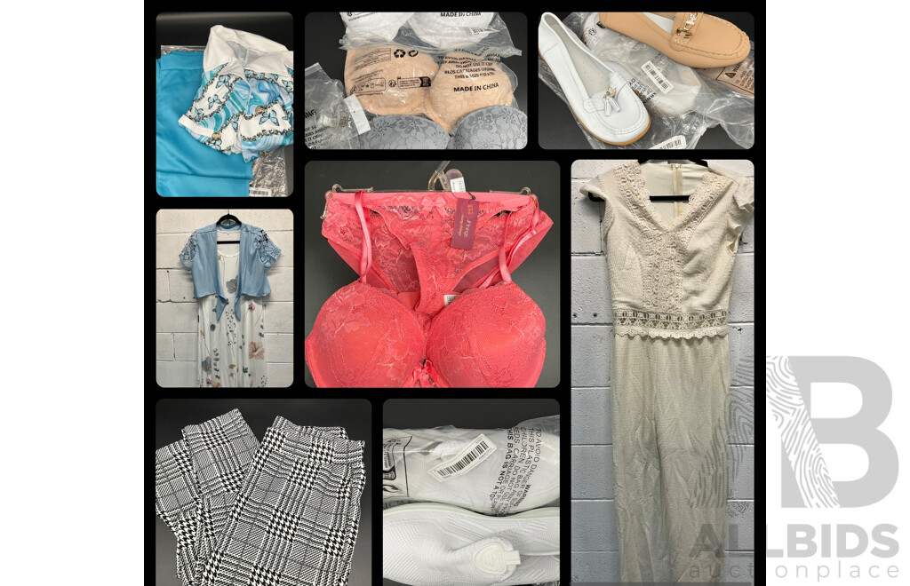 Assorted Women's Clothing, Shoes and Underwear - Lot of 11