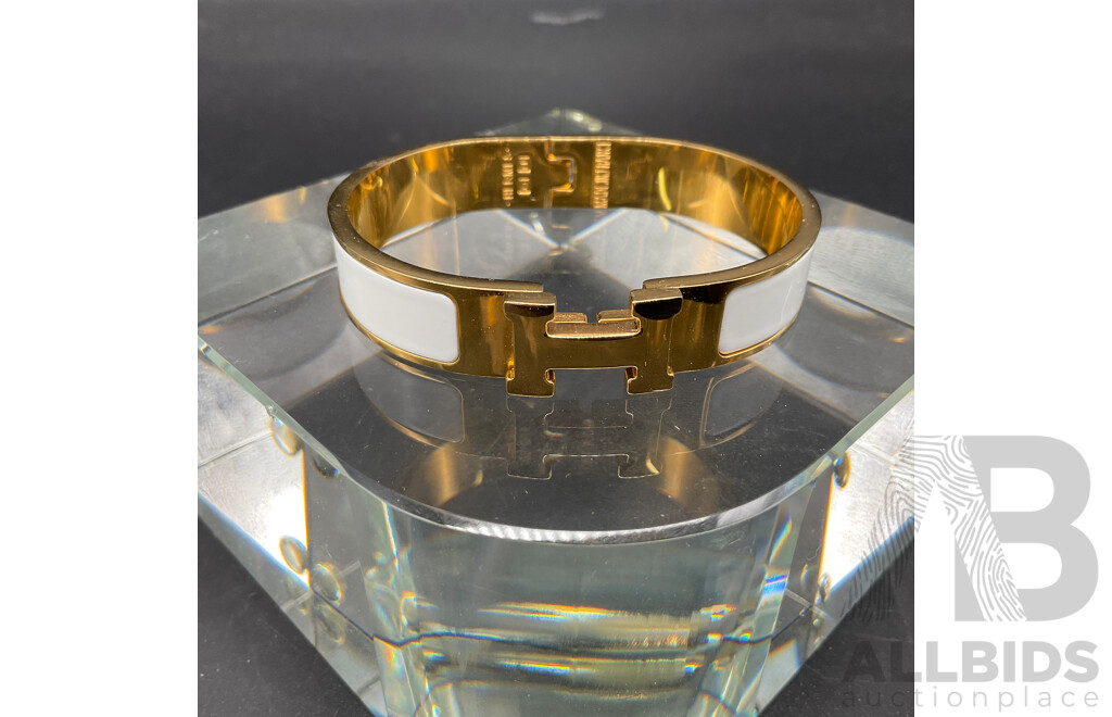 H White Women's Bracelet Branded Hermes