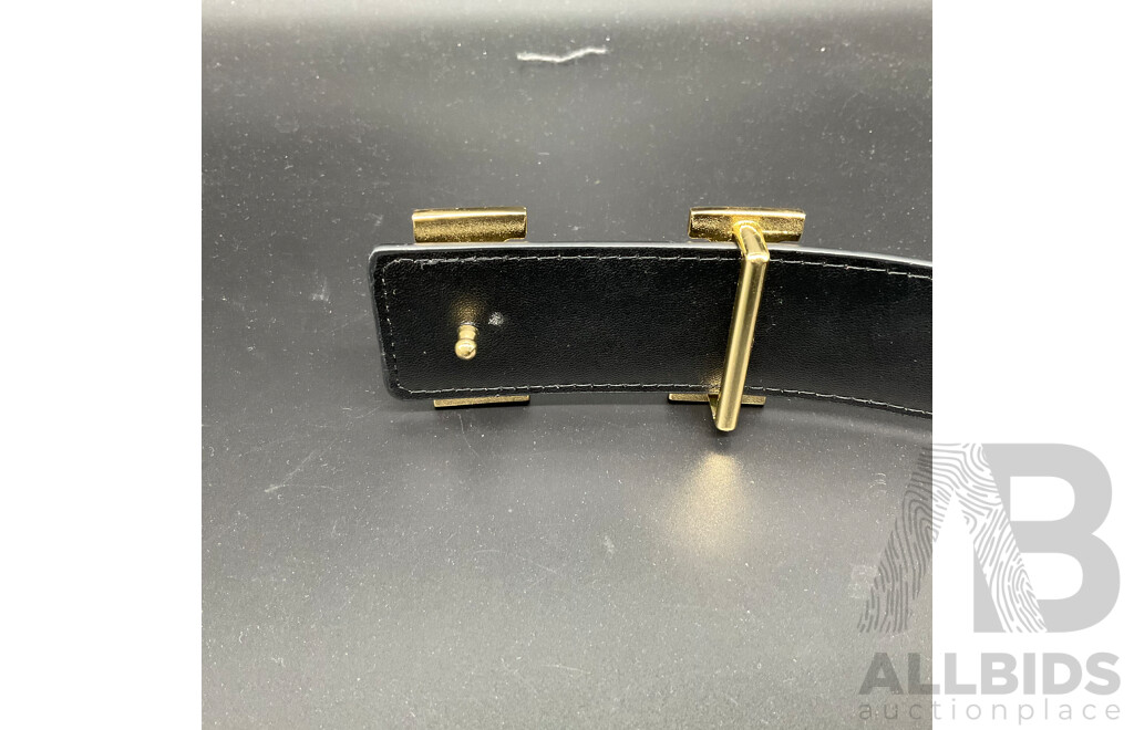 H Logo with Black Belt Branded Hermes
