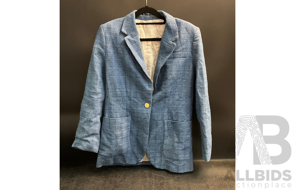 Sandro Jacquard Denim Jacket Size 34