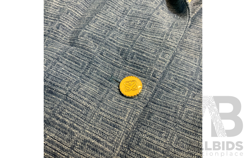 Sandro Jacquard Denim Jacket Size 34