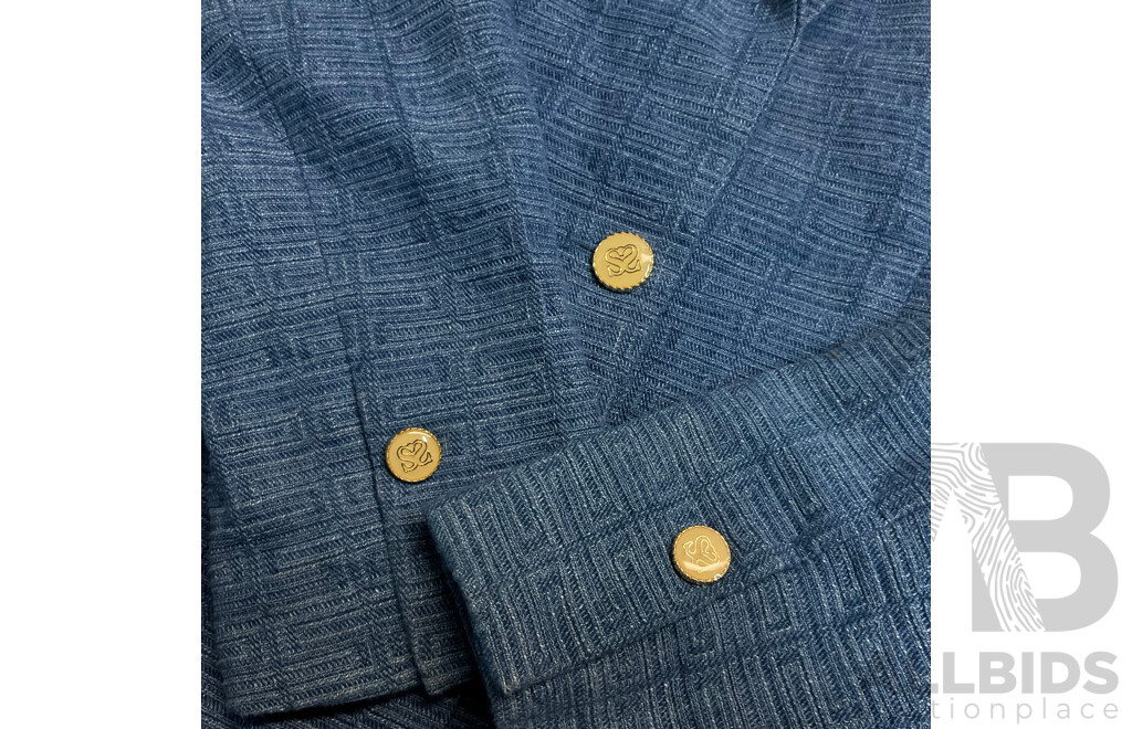 Sandro Jacquard Denim Jacket Size 34