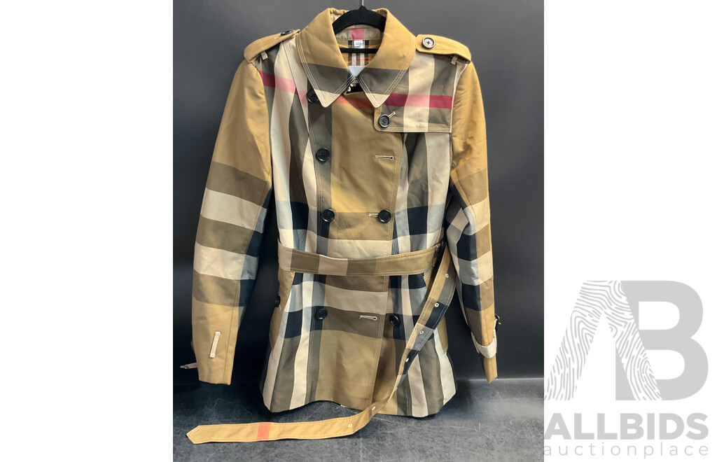Women's Beige Coat Branded Burberry - Size 38