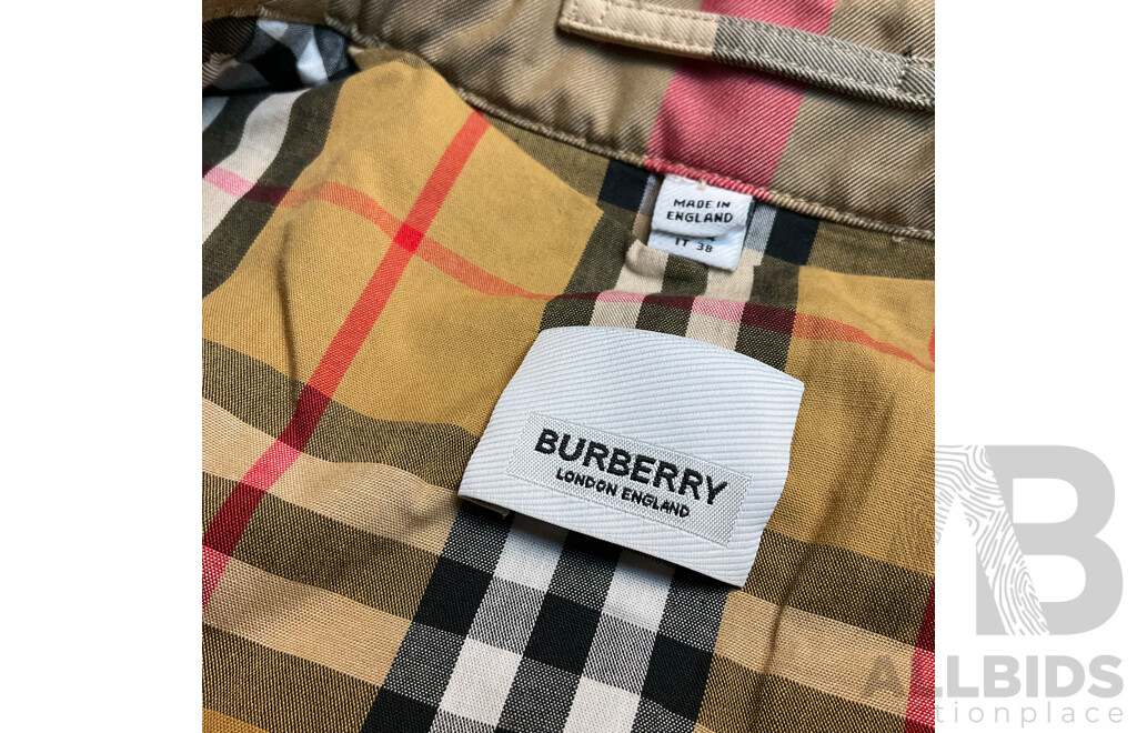 Women's Beige Coat Branded Burberry - Size 38