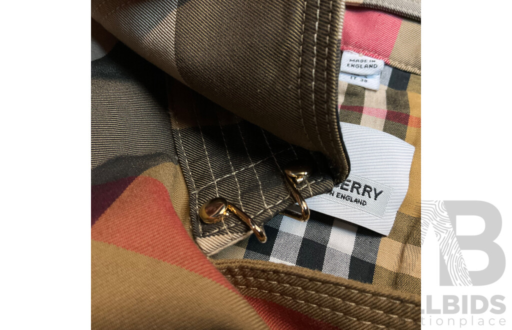 Women's Beige Coat Branded Burberry - Size 38