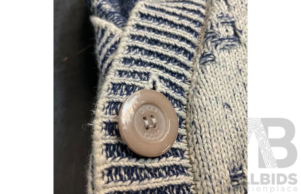 Logo Cardigan in Blue Branded GUCCI & ZARA Short Top Size S - Lot of 2