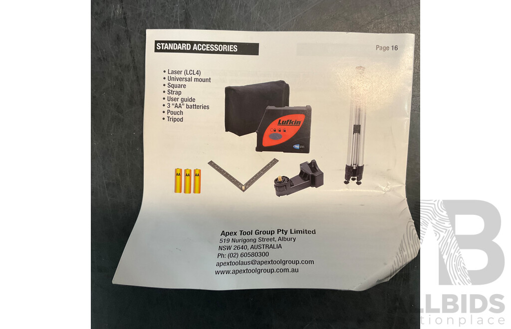 LUFKIN LCL4 Multi-Line Laser & Tripod
