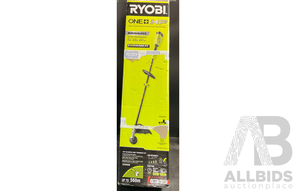 Roybi R18HLTR14 33/38cm Line Trimmer 4.0Ah Kit - ORP $349.00