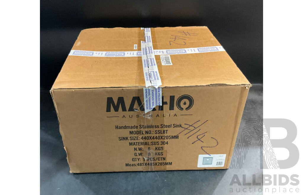 MACTIO SSL8T Handmade Stainless Steel Sink - ORP $190.00