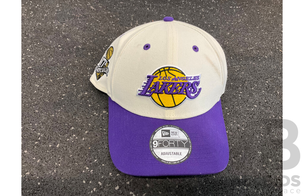 Assorted Hats and Bags Including New Era, Mitchell and Ness - Lot of 5