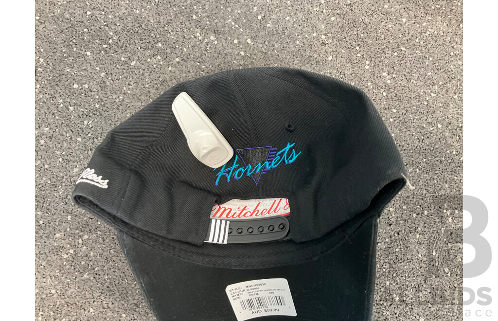 Assorted Hats and Bags Including New Era, Mitchell and Ness - Lot of 5
