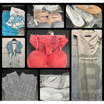 Assorted Women's Clothing, Shoes and Underwear - Lot of 11