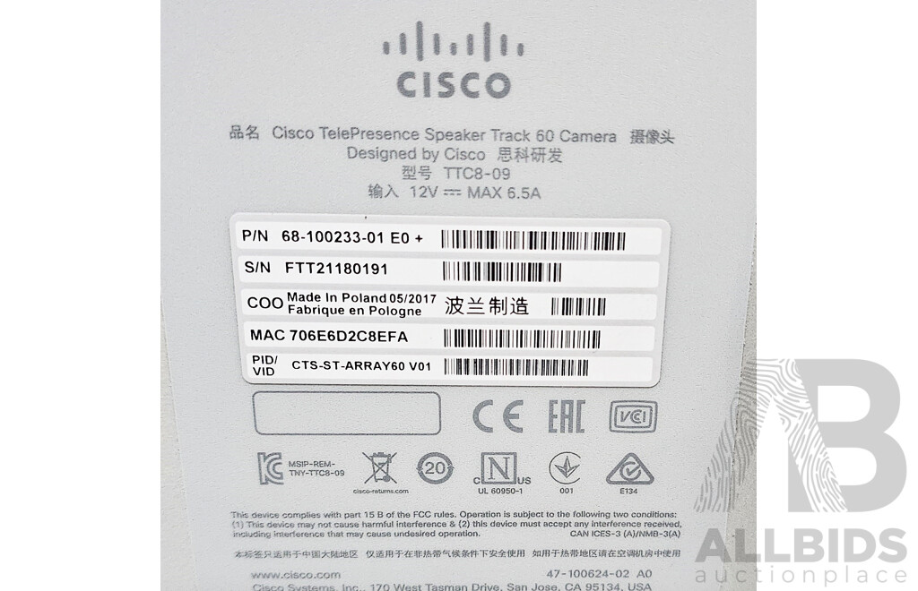 Assorted Lot of Cisco Conference Equipment