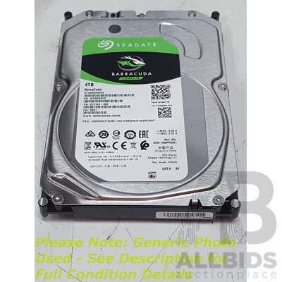 Seagate (ST4000DM004) Barracuda 4TB SATA 5.4K 3.5-Inch Hard Drive