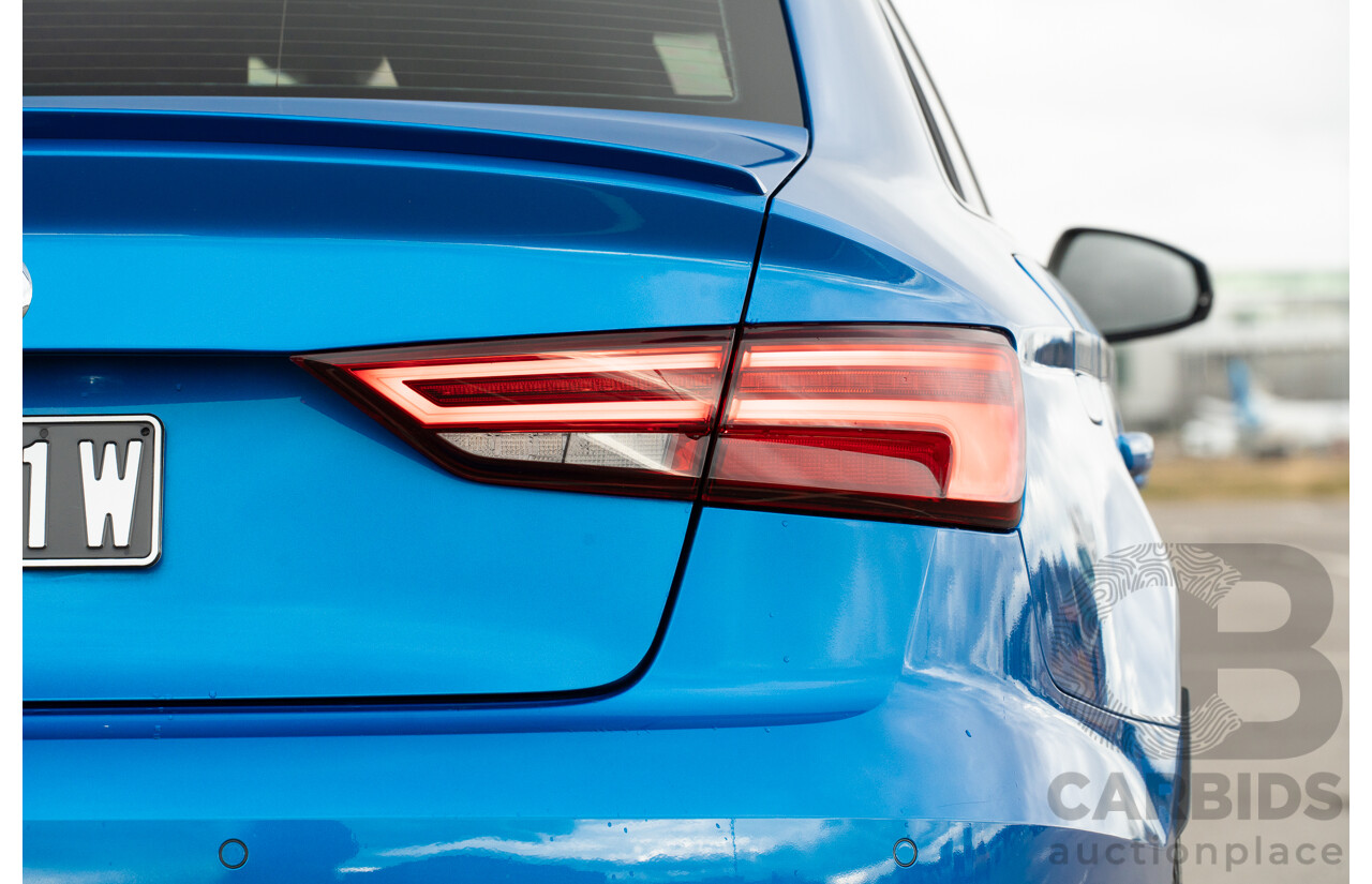 10/2017 Audi RS3 Quattro (AWD) MY18 8V 4d Sedan Ara Blue Crystal Pearl Turbo 2.5L - Modified Stage 2 Plus