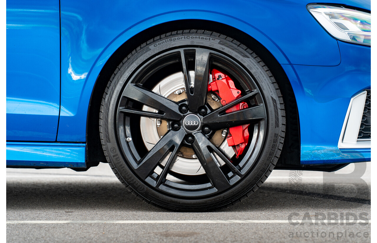 10/2017 Audi RS3 Quattro (AWD) MY18 8V 4d Sedan Ara Blue Crystal Pearl Turbo 2.5L - Modified Stage 2 Plus